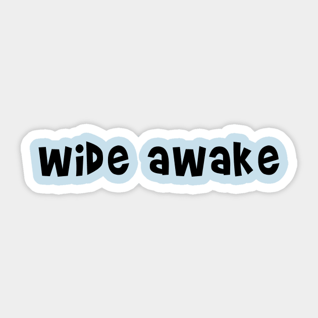 EXHAUSTED/WIDE AWAKE Matching Parent Kid T-shirts Sticker by Scarebaby
